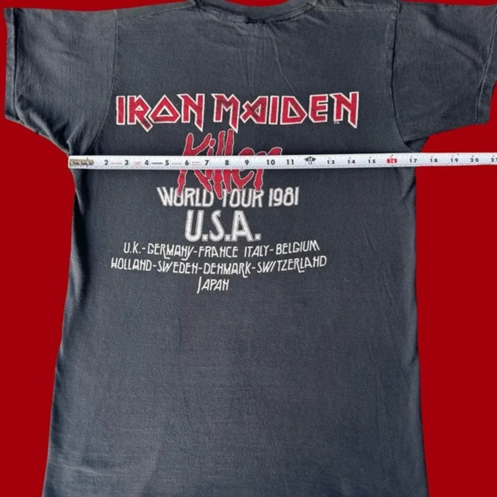 1981 Iron Maiden Killers Tour‎ Tee M Screen Stars VTG Metal Eddie Single Stitch